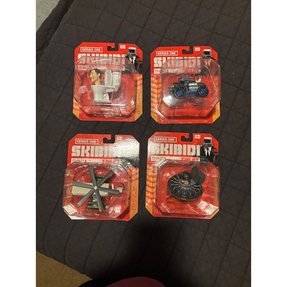 Skibidi Toilet Series‎ One Action Figure Set 4 Pack Sealed New